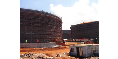 10万立原油储罐外脚手架施工